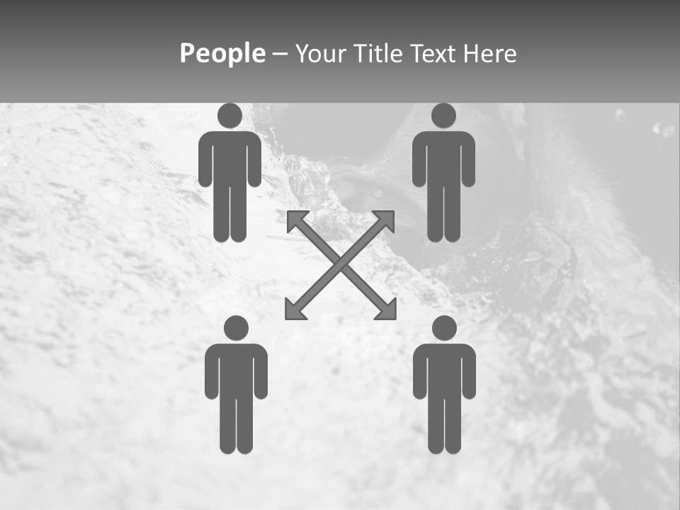 A Black And White Photo Of A Man In The Water PowerPoint Template