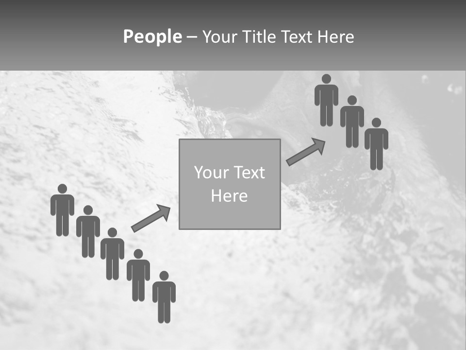 A Black And White Photo Of A Man In The Water PowerPoint Template