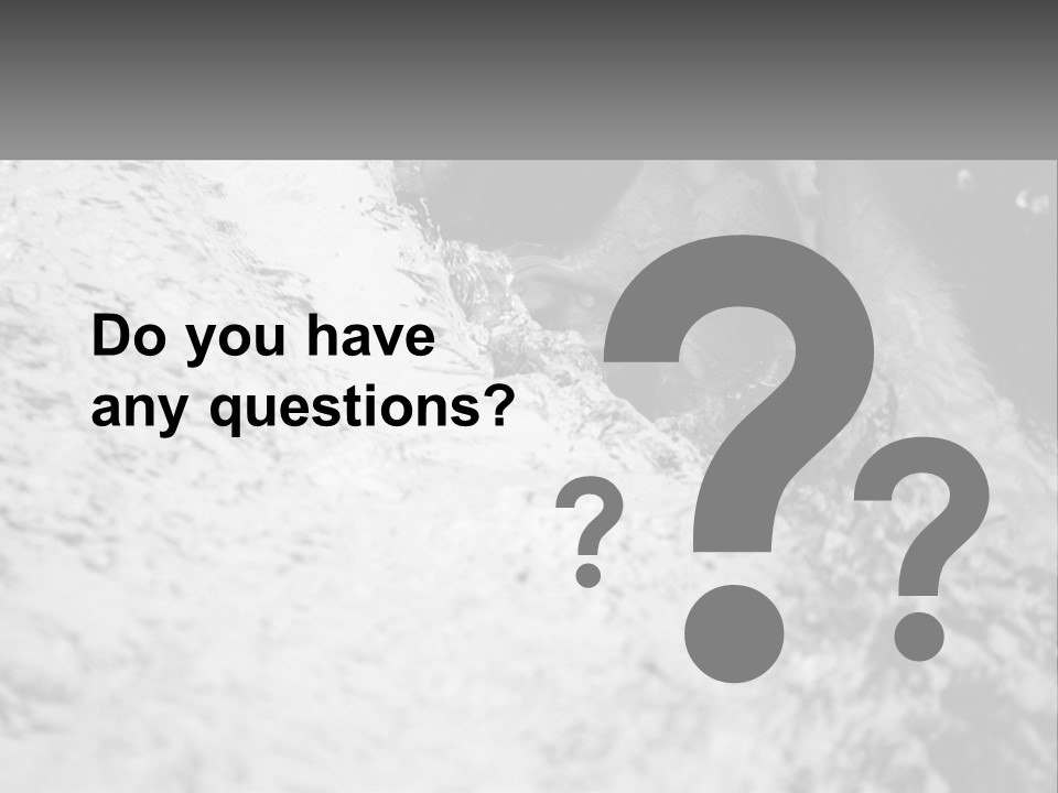 A Black And White Photo Of A Man In The Water PowerPoint Template