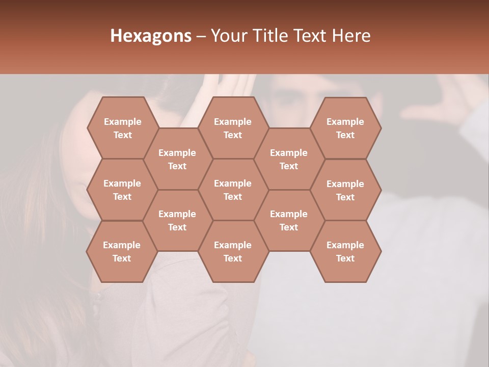 A Woman Holding A Sign With A Man Behind Her PowerPoint Template