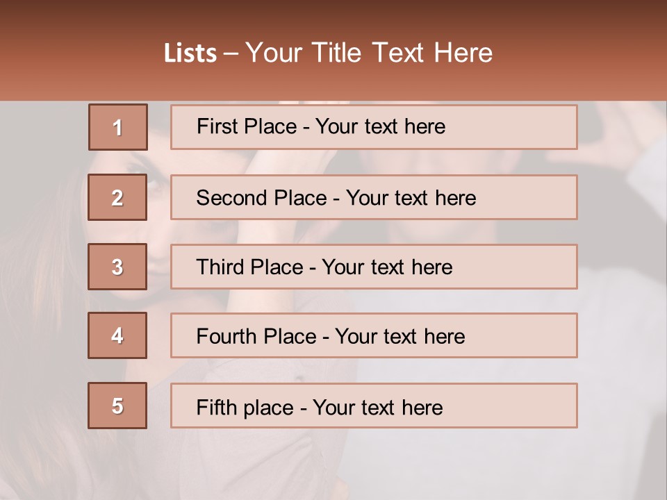 A Woman Holding A Sign With A Man Behind Her PowerPoint Template