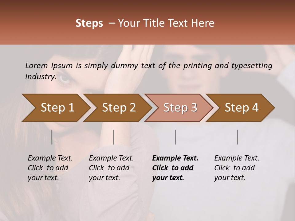 A Woman Holding A Sign With A Man Behind Her PowerPoint Template