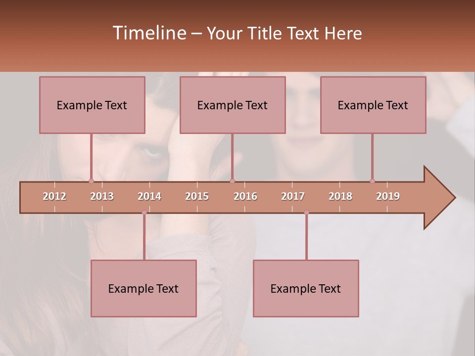 A Woman Holding A Sign With A Man Behind Her PowerPoint Template