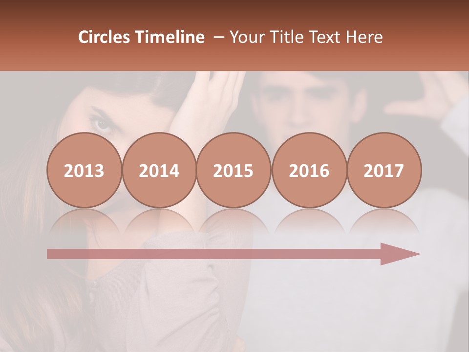 A Woman Holding A Sign With A Man Behind Her PowerPoint Template