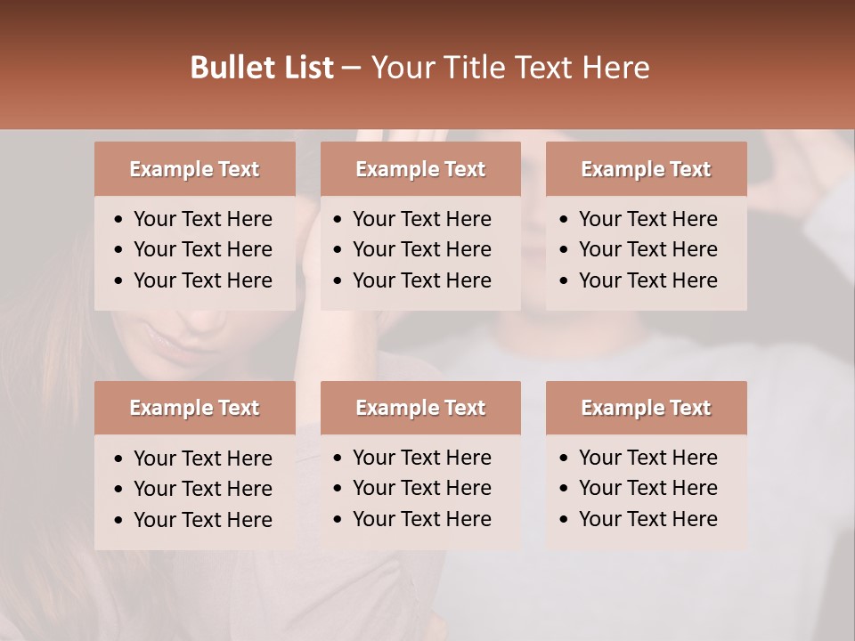 A Woman Holding A Sign With A Man Behind Her PowerPoint Template