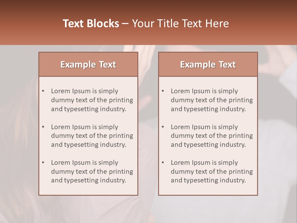 A Woman Holding A Sign With A Man Behind Her PowerPoint Template