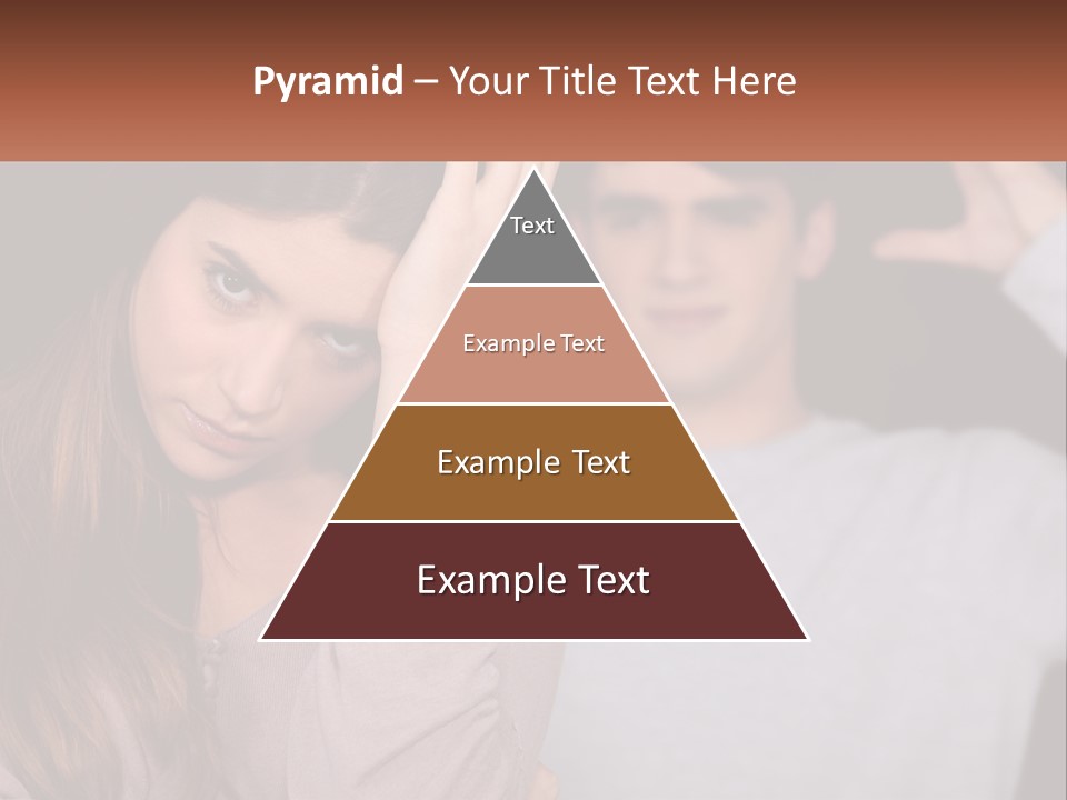 A Woman Holding A Sign With A Man Behind Her PowerPoint Template