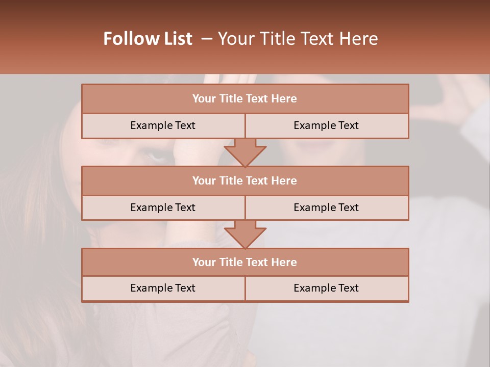 A Woman Holding A Sign With A Man Behind Her PowerPoint Template