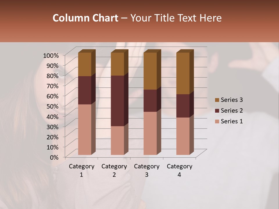 A Woman Holding A Sign With A Man Behind Her PowerPoint Template