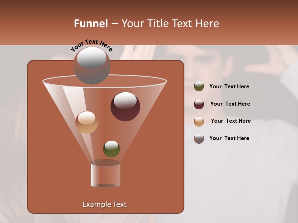 A Woman Holding A Sign With A Man Behind Her PowerPoint Template