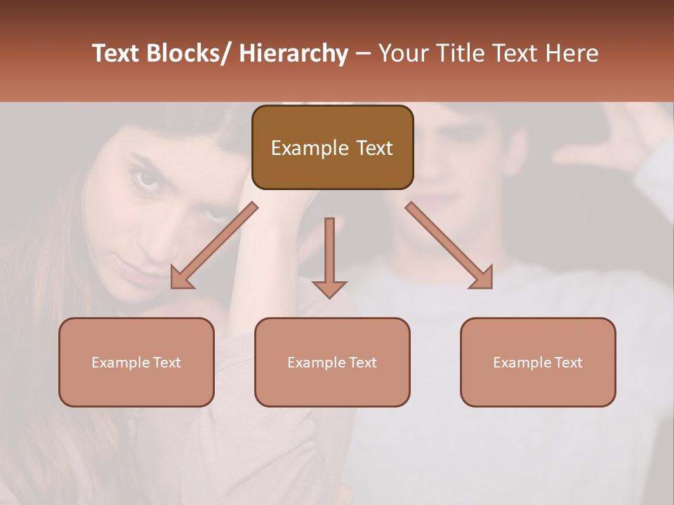 A Woman Holding A Sign With A Man Behind Her PowerPoint Template