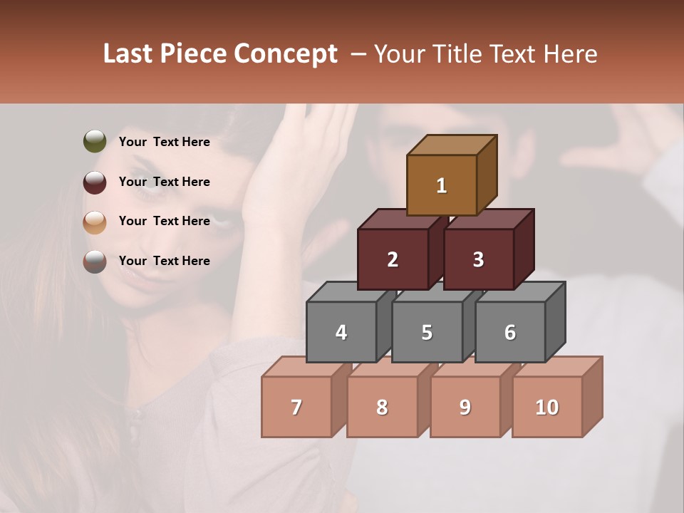 A Woman Holding A Sign With A Man Behind Her PowerPoint Template