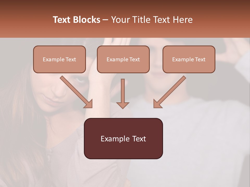 A Woman Holding A Sign With A Man Behind Her PowerPoint Template