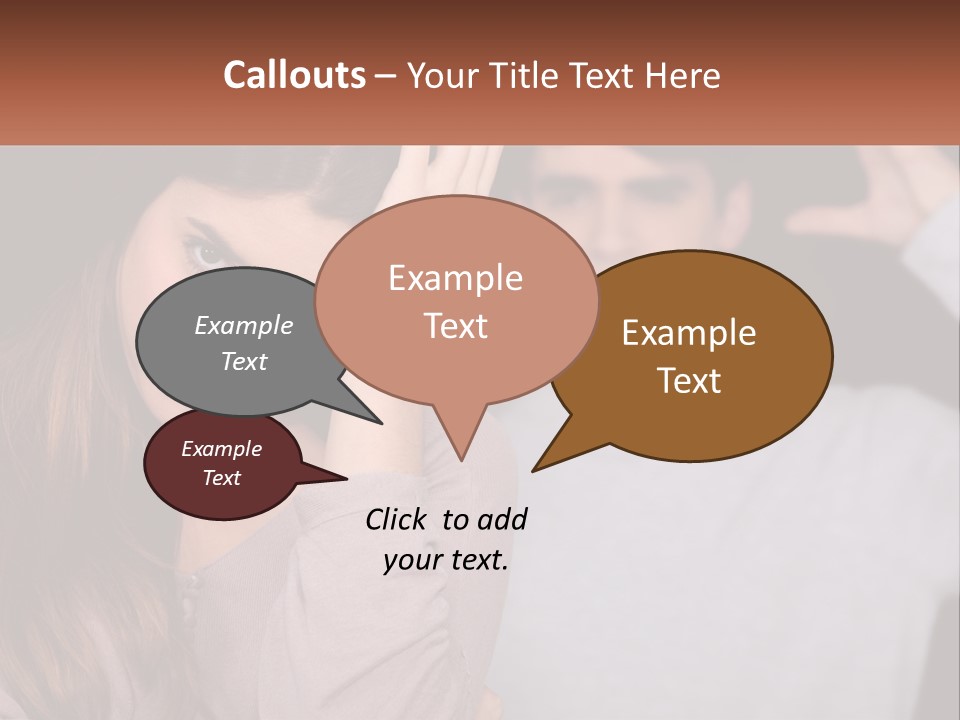 A Woman Holding A Sign With A Man Behind Her PowerPoint Template