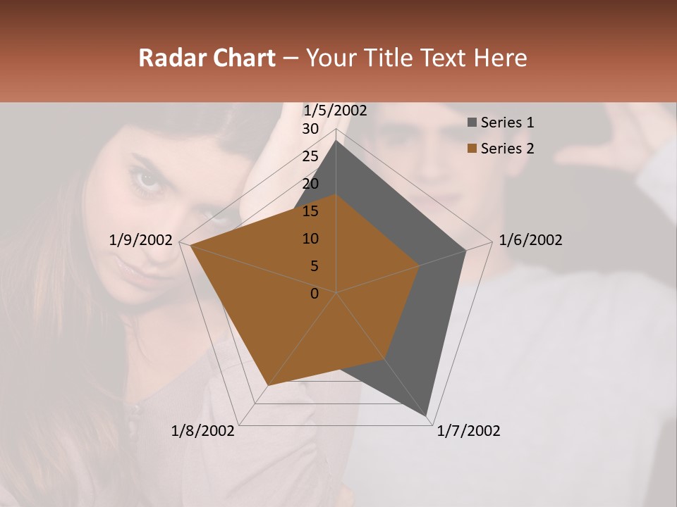 A Woman Holding A Sign With A Man Behind Her PowerPoint Template