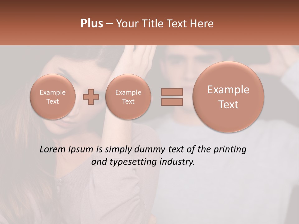 A Woman Holding A Sign With A Man Behind Her PowerPoint Template