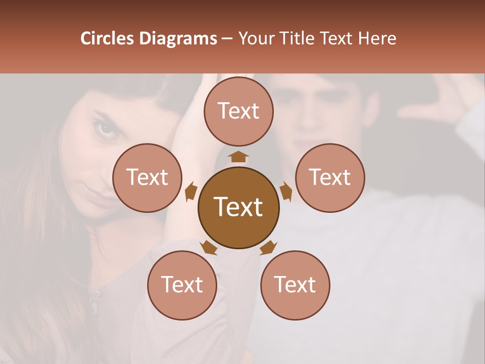 A Woman Holding A Sign With A Man Behind Her PowerPoint Template