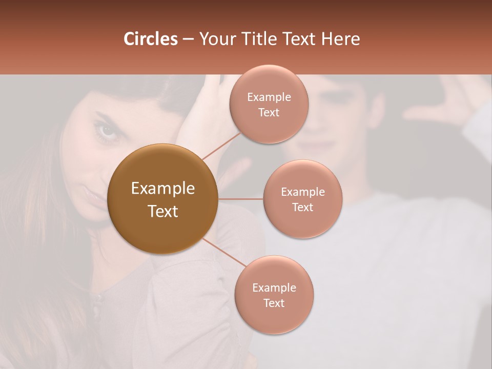 A Woman Holding A Sign With A Man Behind Her PowerPoint Template