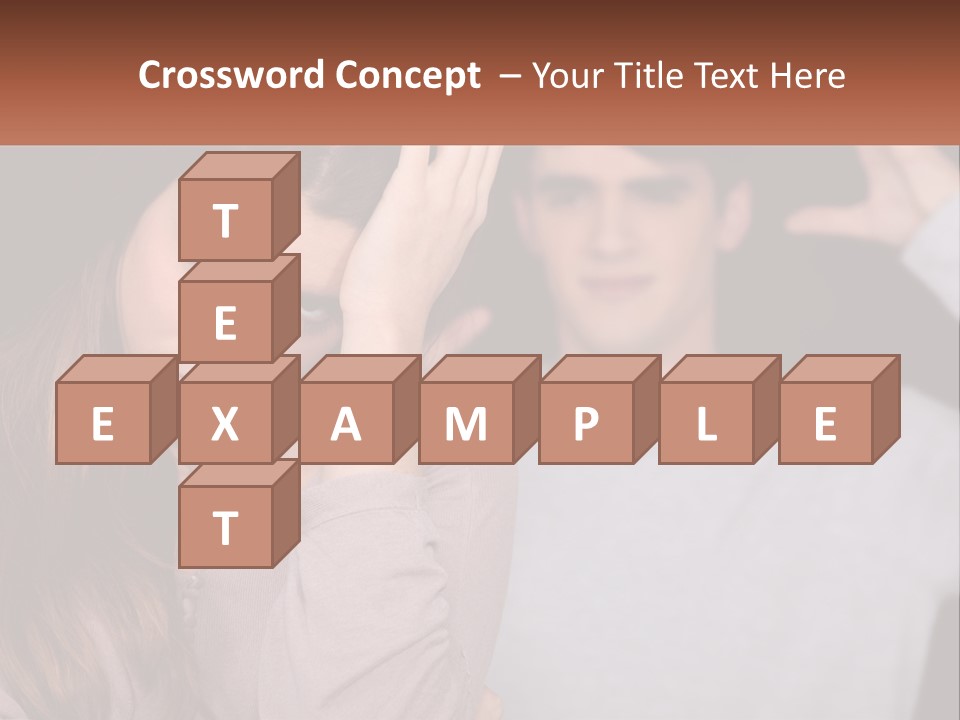 A Woman Holding A Sign With A Man Behind Her PowerPoint Template