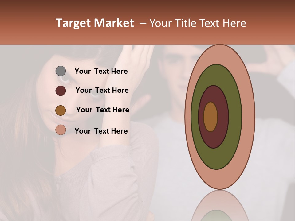 A Woman Holding A Sign With A Man Behind Her PowerPoint Template