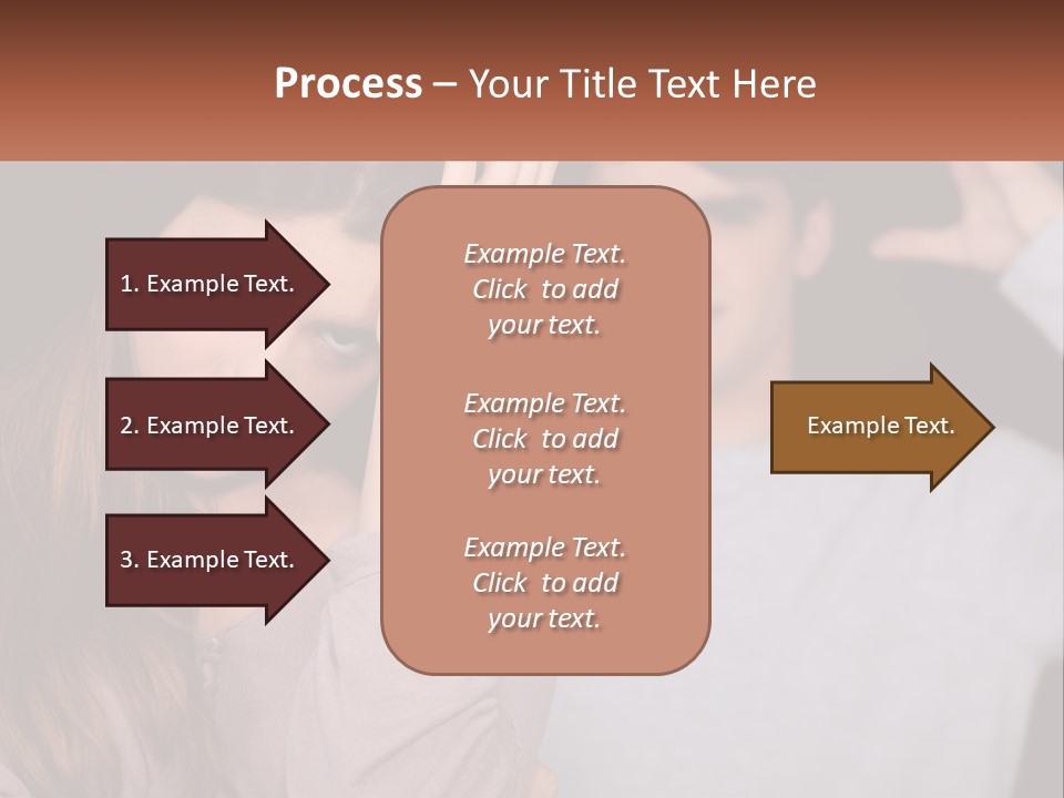 A Woman Holding A Sign With A Man Behind Her PowerPoint Template