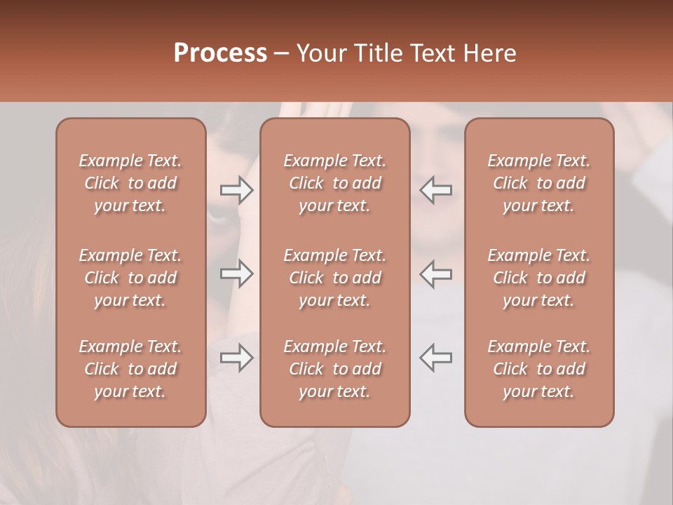 A Woman Holding A Sign With A Man Behind Her PowerPoint Template