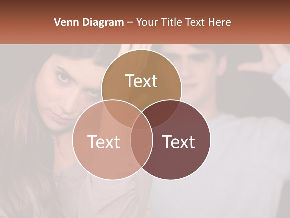 A Woman Holding A Sign With A Man Behind Her PowerPoint Template