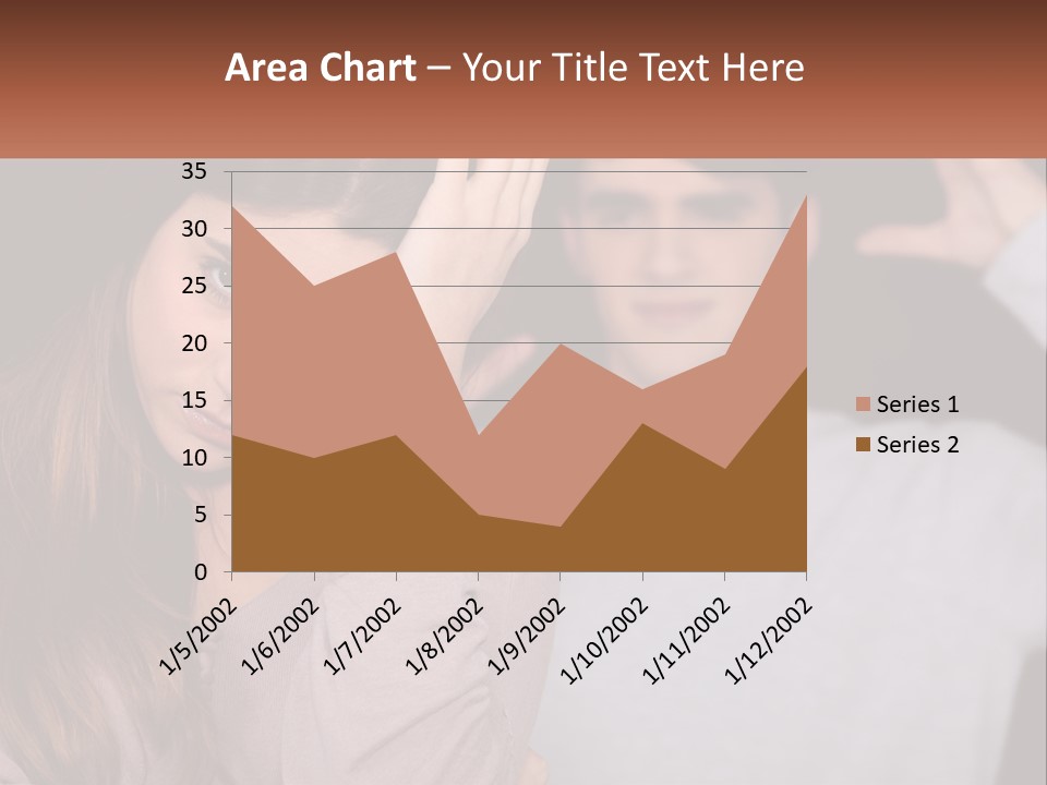 A Woman Holding A Sign With A Man Behind Her PowerPoint Template