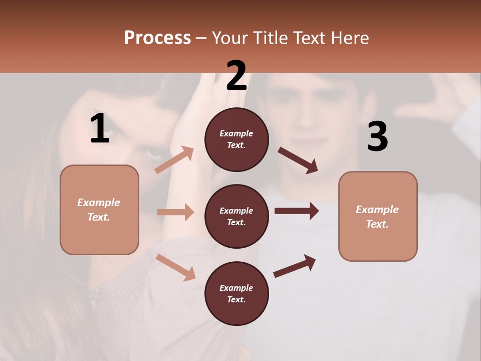 A Woman Holding A Sign With A Man Behind Her PowerPoint Template