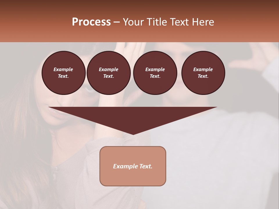 A Woman Holding A Sign With A Man Behind Her PowerPoint Template