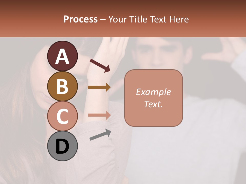 A Woman Holding A Sign With A Man Behind Her PowerPoint Template