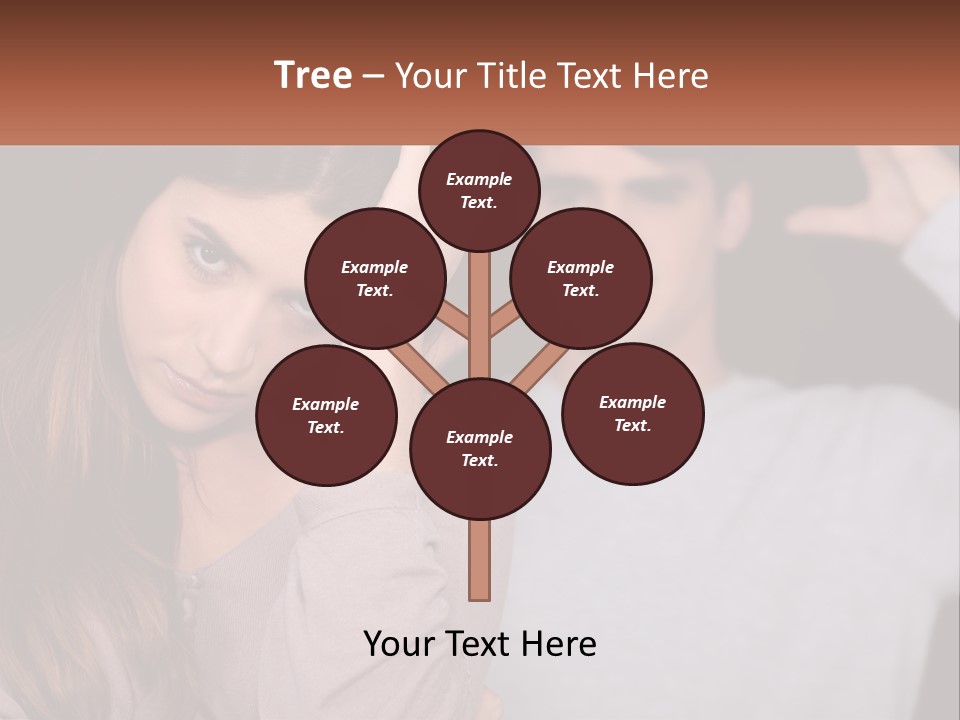 A Woman Holding A Sign With A Man Behind Her PowerPoint Template