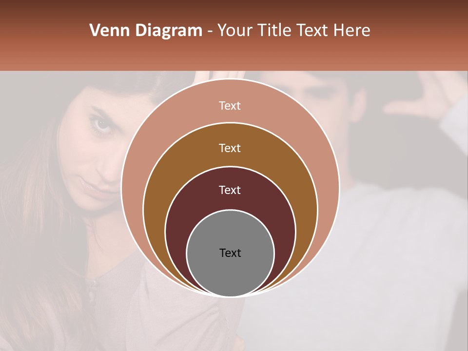 A Woman Holding A Sign With A Man Behind Her PowerPoint Template