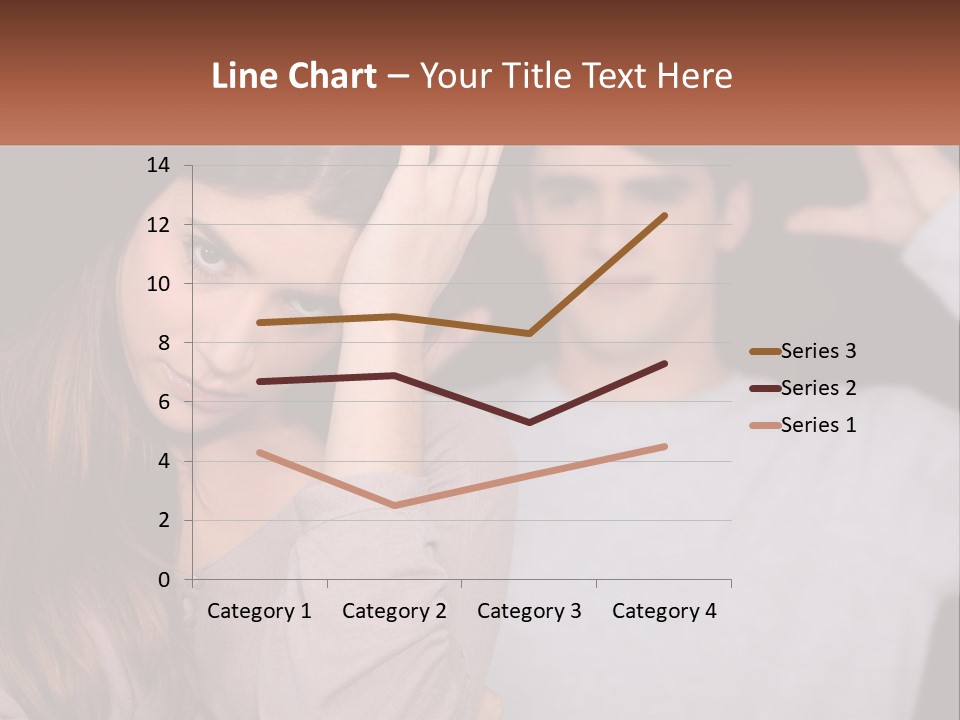 A Woman Holding A Sign With A Man Behind Her PowerPoint Template
