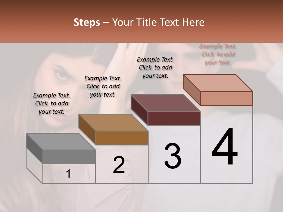 A Woman Holding A Sign With A Man Behind Her PowerPoint Template