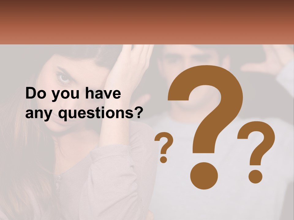 A Woman Holding A Sign With A Man Behind Her PowerPoint Template