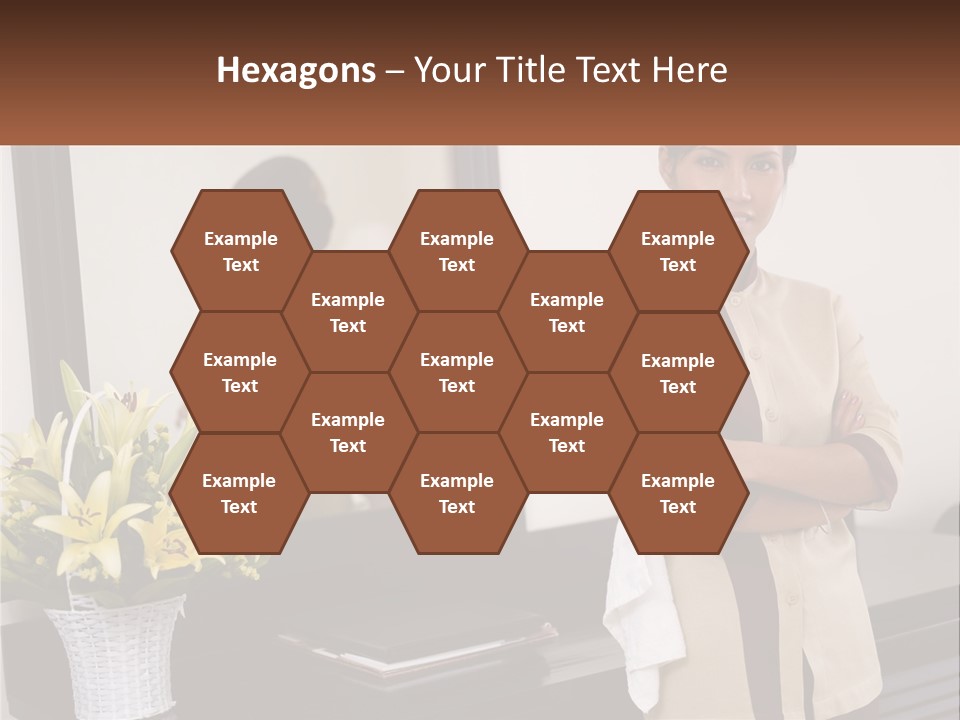 A Woman Standing In Front Of A Mirror With Her Arms Crossed PowerPoint Template