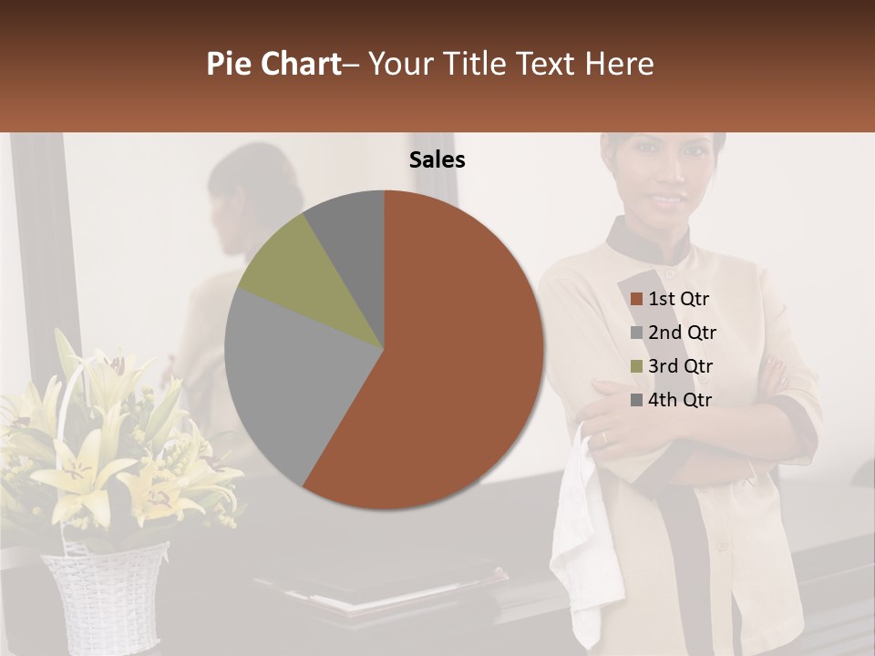 A Woman Standing In Front Of A Mirror With Her Arms Crossed PowerPoint Template