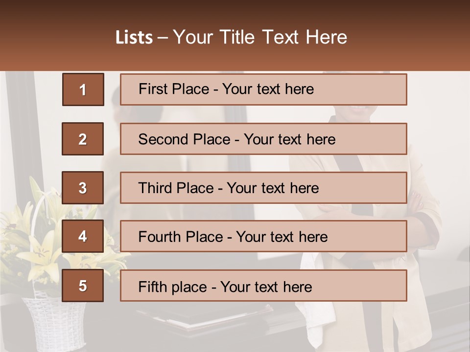 A Woman Standing In Front Of A Mirror With Her Arms Crossed PowerPoint Template