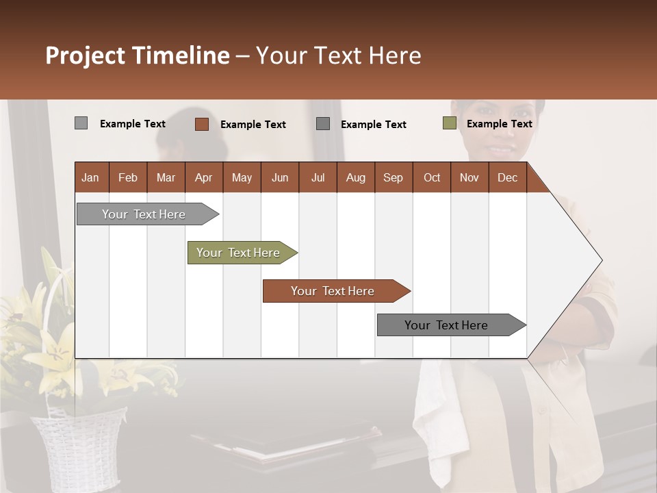 A Woman Standing In Front Of A Mirror With Her Arms Crossed PowerPoint Template