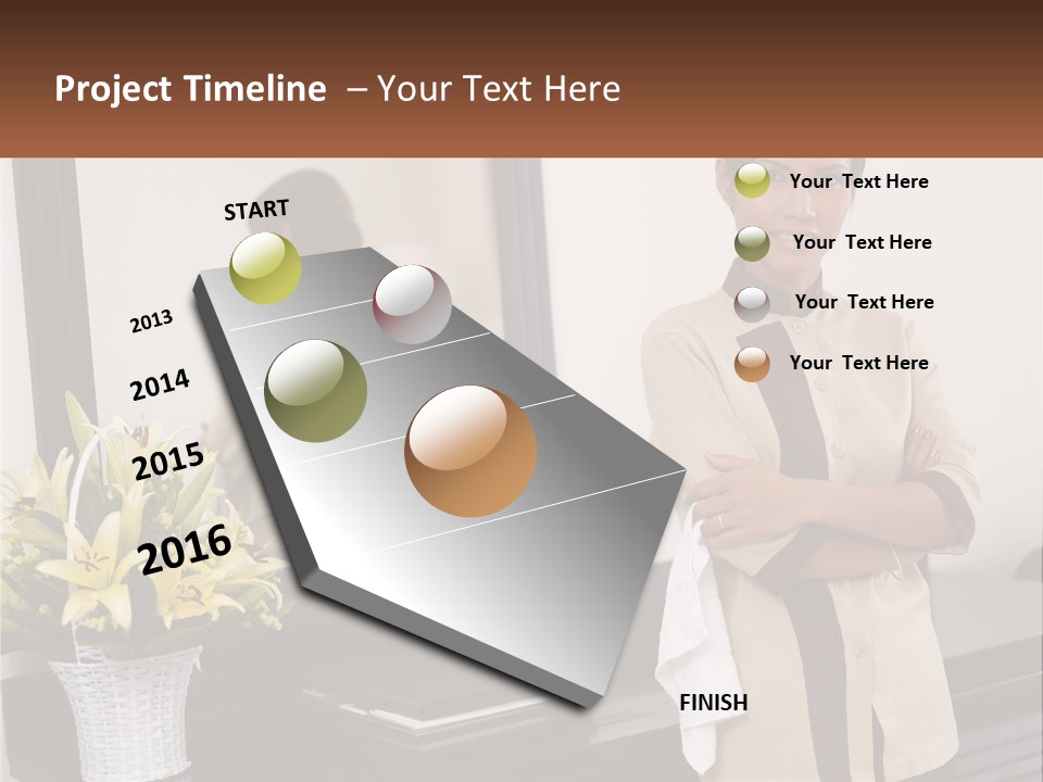 A Woman Standing In Front Of A Mirror With Her Arms Crossed PowerPoint Template