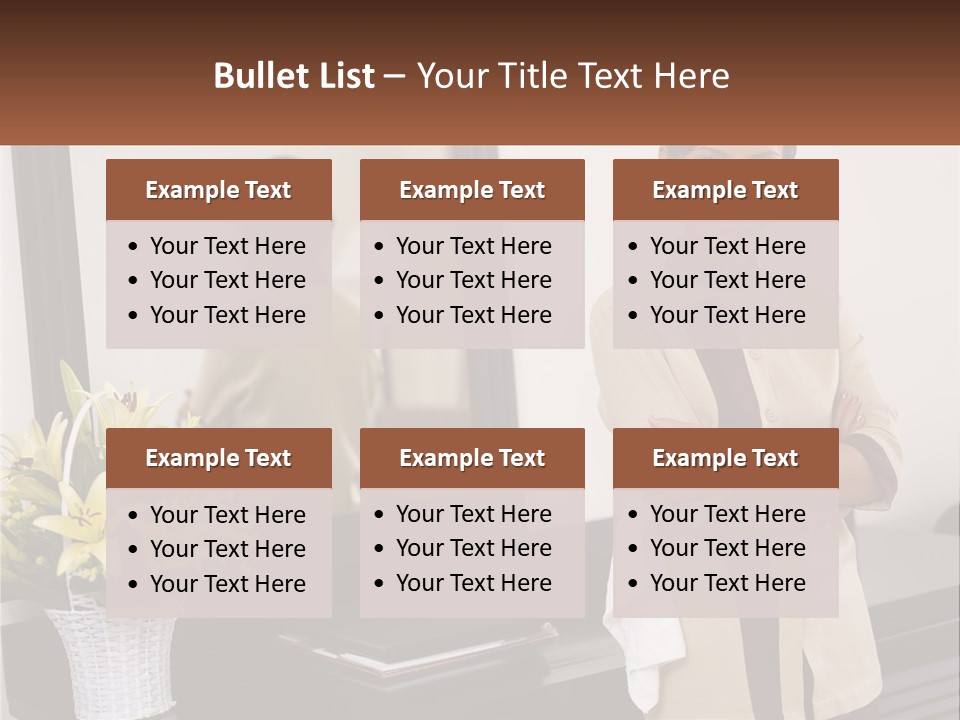 A Woman Standing In Front Of A Mirror With Her Arms Crossed PowerPoint Template