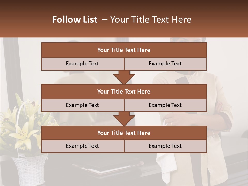 A Woman Standing In Front Of A Mirror With Her Arms Crossed PowerPoint Template