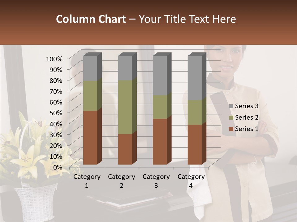 A Woman Standing In Front Of A Mirror With Her Arms Crossed PowerPoint Template
