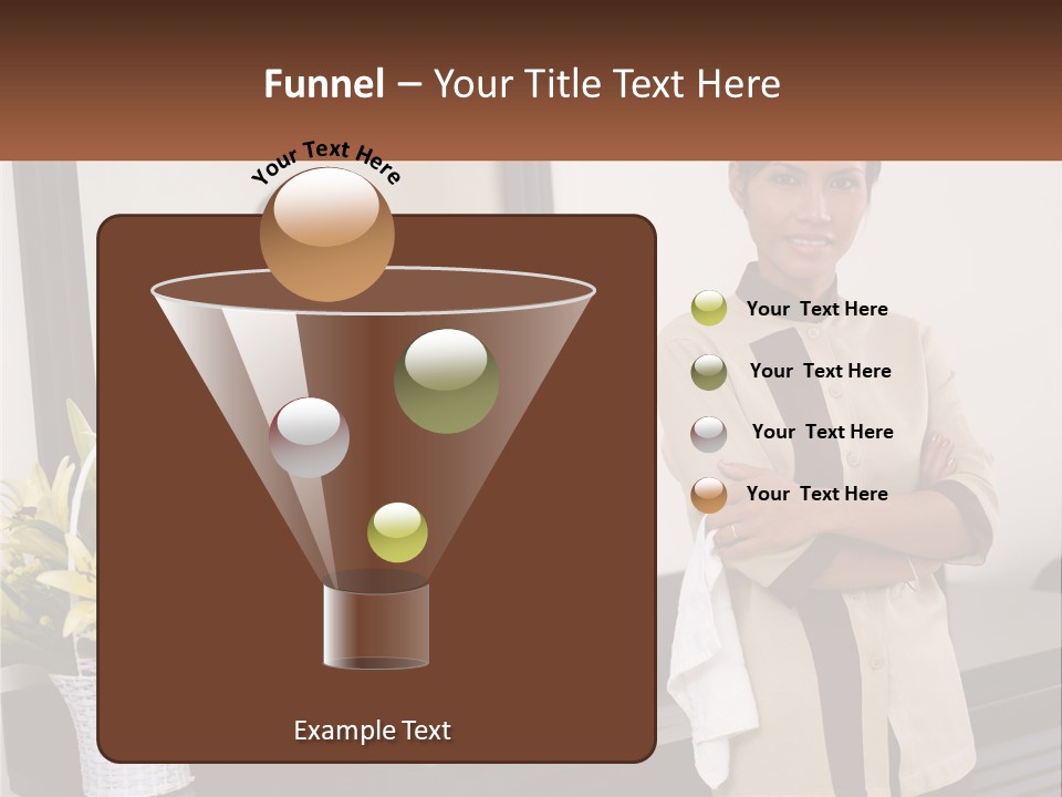 A Woman Standing In Front Of A Mirror With Her Arms Crossed PowerPoint Template