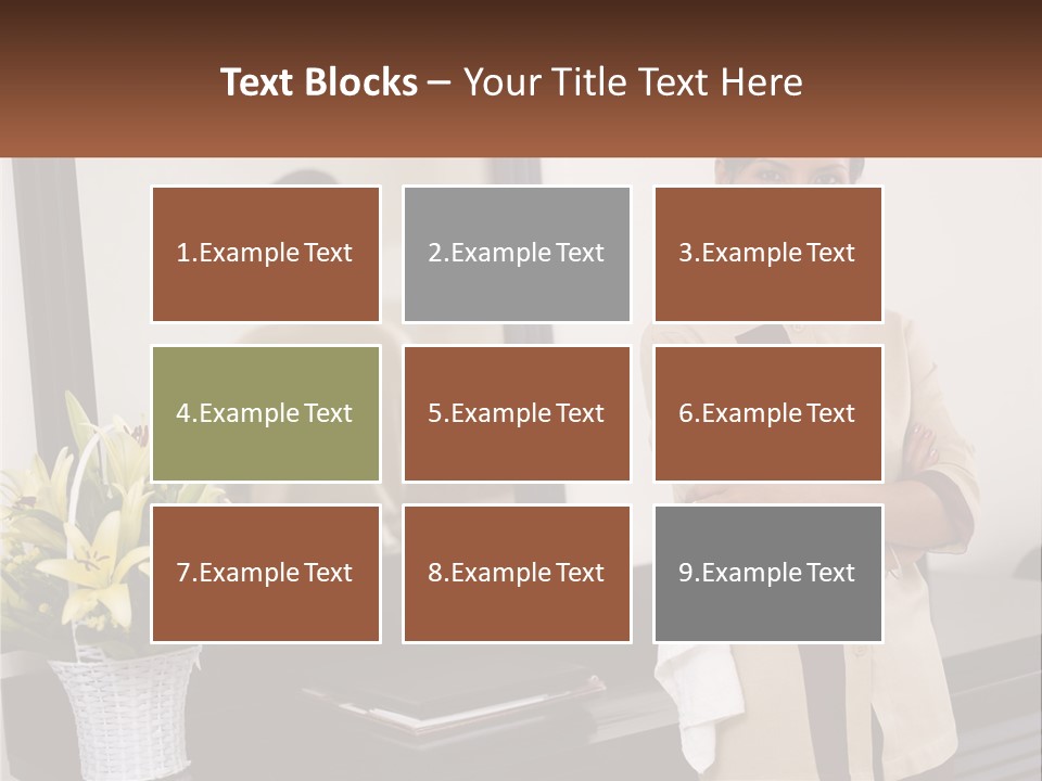 A Woman Standing In Front Of A Mirror With Her Arms Crossed PowerPoint Template