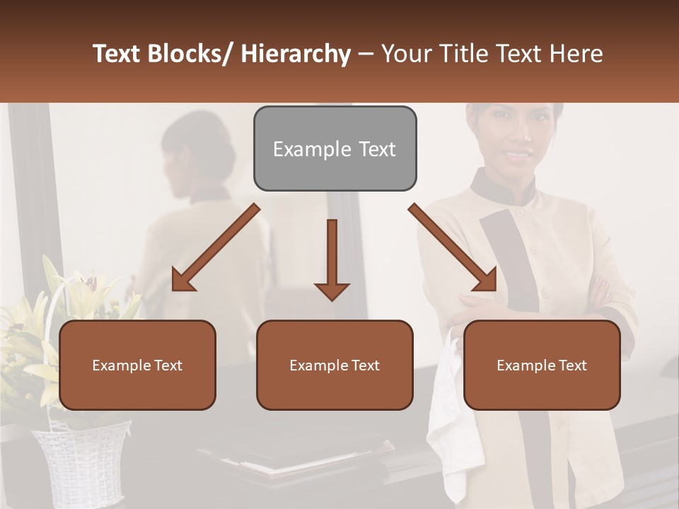 A Woman Standing In Front Of A Mirror With Her Arms Crossed PowerPoint Template