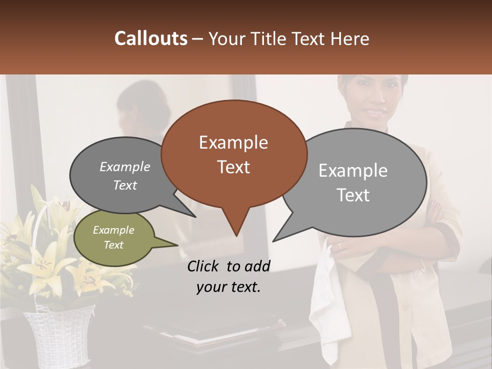 A Woman Standing In Front Of A Mirror With Her Arms Crossed PowerPoint Template