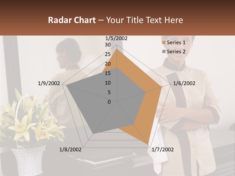 A Woman Standing In Front Of A Mirror With Her Arms Crossed PowerPoint Template