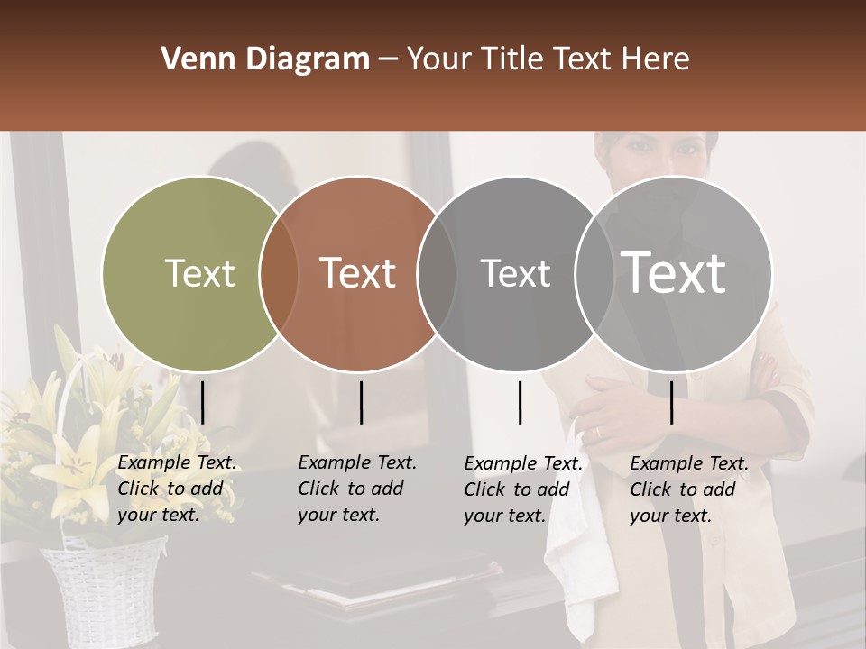 A Woman Standing In Front Of A Mirror With Her Arms Crossed PowerPoint Template